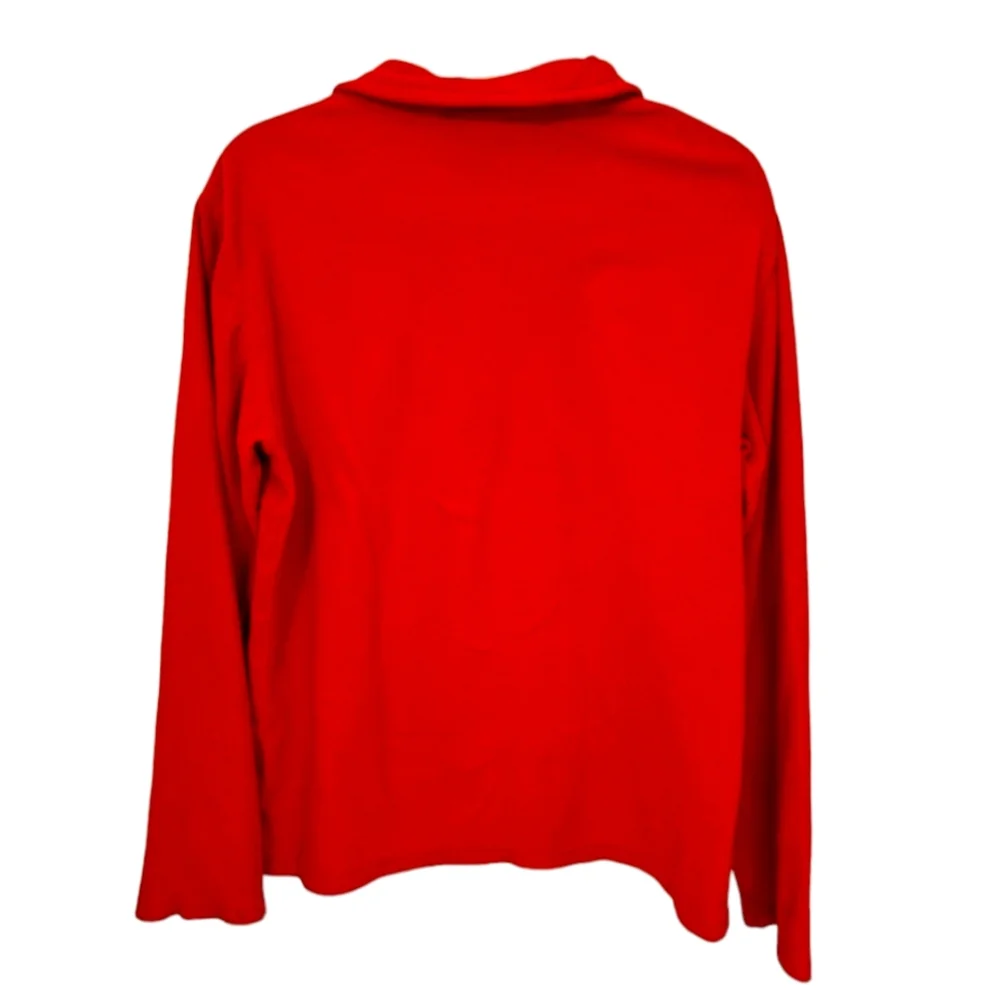 The North Face Red Quarter Zip Fleece Pullover Size Small